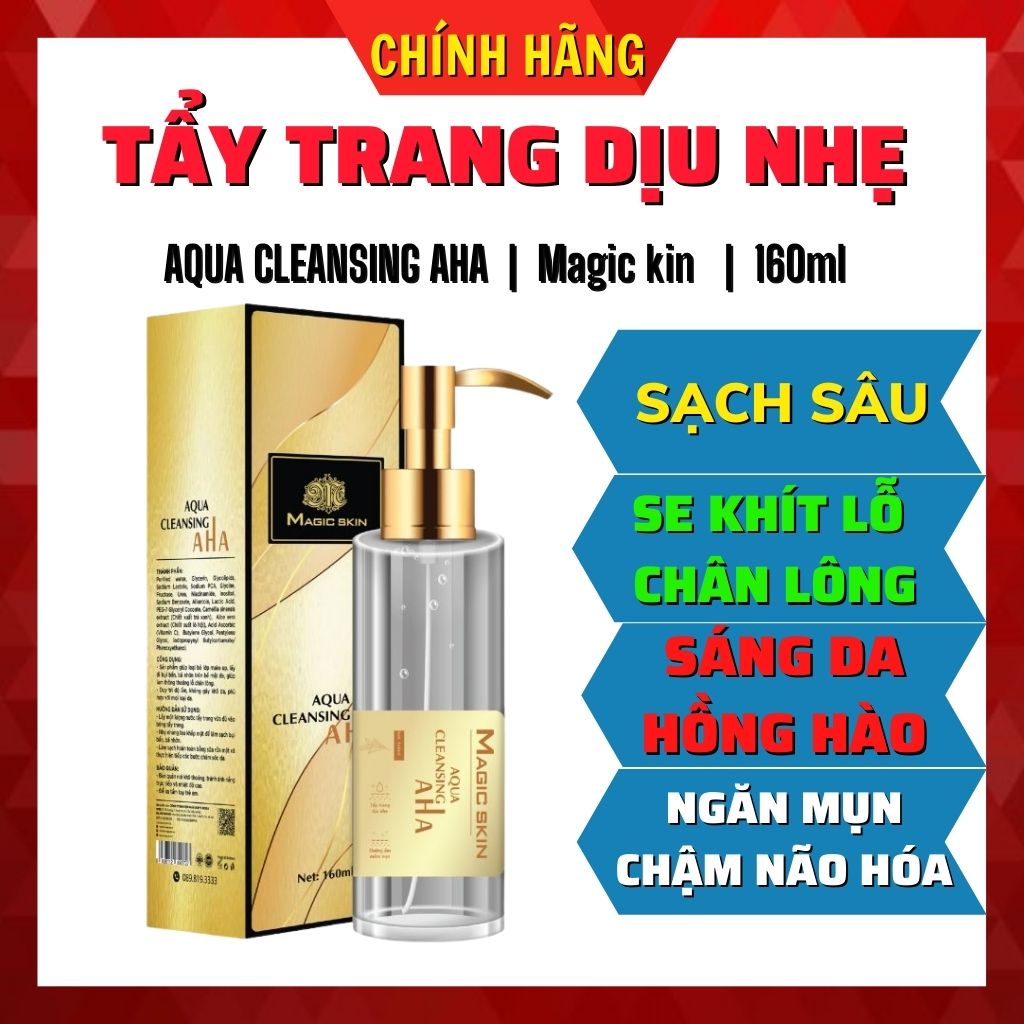 Nước tẩy trang dịu nhẹ AQUA CLEANSING AHA Magic Skin