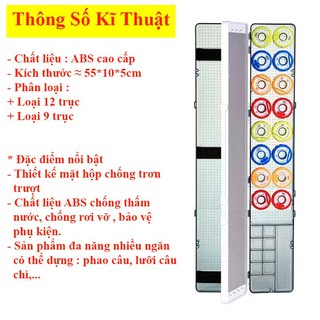 Hộp Đựng Phụ Kiện Câu Đài - Hộp đựng phao câu cá ABS đa năng kèm trục Silicon cao cấp