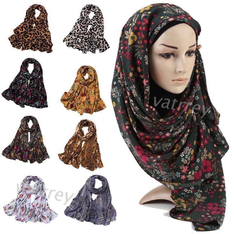 Khăn Choàng Đầu Chất Chiffon Hoạ Tiết Hoa Nhiều Màu Sắc Cho Nữ