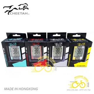 Đồng hồ đo tốc độ không dây xe đạp cheetah ct-20w 2018