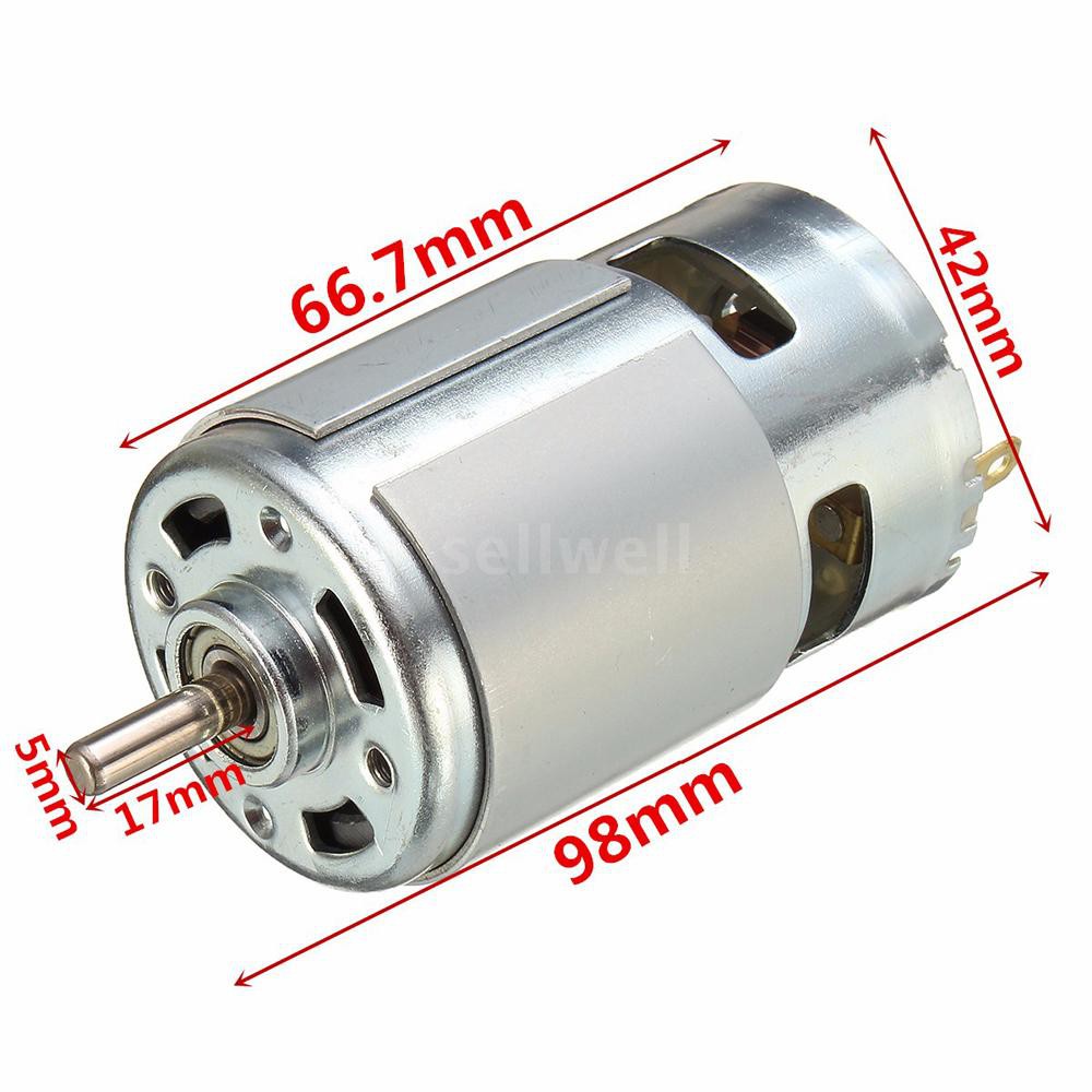 Vòng bi động cơ 775 DC 12V-36V 3500-9000RPM với mô-men lớn có tiếng ồn thấp phụ kiện cho mô tơ điện DC