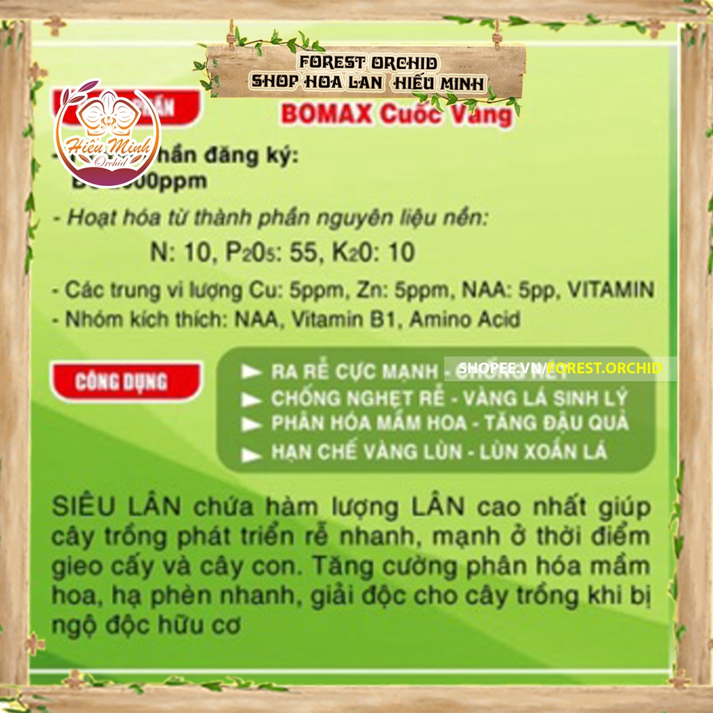 Siêu Lân Xanh 10-55-10 TE  Phân bón Sắt là thuốc, Hoa Lan loại TỐT, làm cho cây cảnh và hạt giống, Bền, Đẹp, Xanh