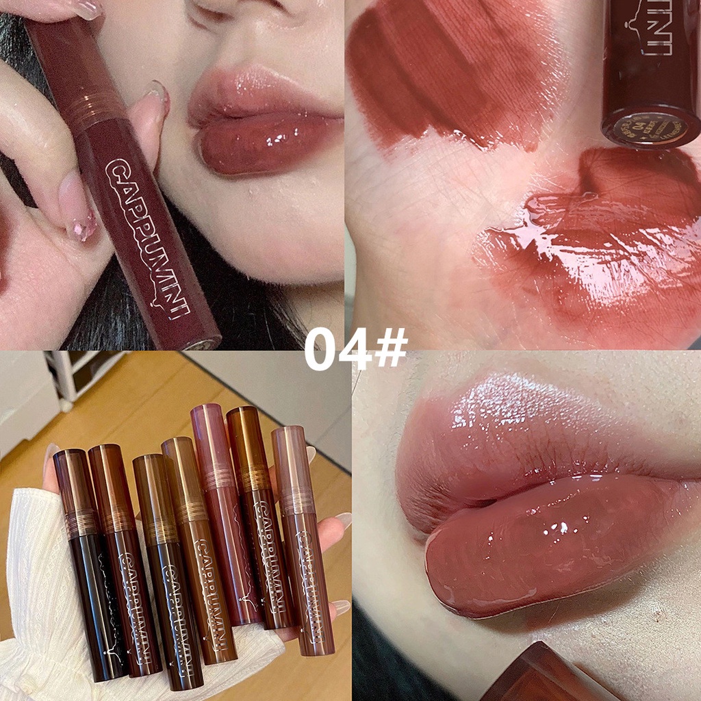 Cappuvini® Son tint dưỡng ẩm không thấm nước lâu phai vỏ hình thỏi chocolate độc lạ