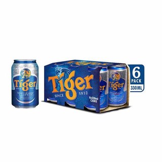 Lốc 6 lon bia tiger 330ml/lon