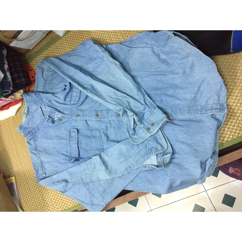 Sơ mi denim Antigua made in Singapore bigsize