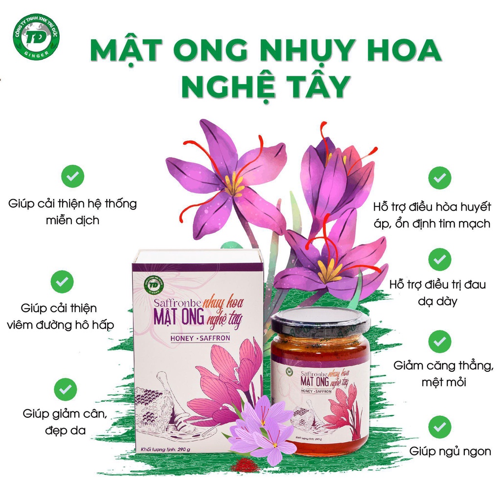Saffron, Nhụy Hoa Nghệ Tây Ủ Mật Ong Ngăn Ngừa Lão Hóa - Saffronbe