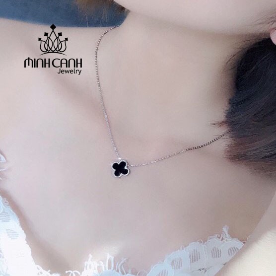 Dây Chuyền Bạc Cỏ 4 Lá Đủ Màu - Minh Canh Jewelry