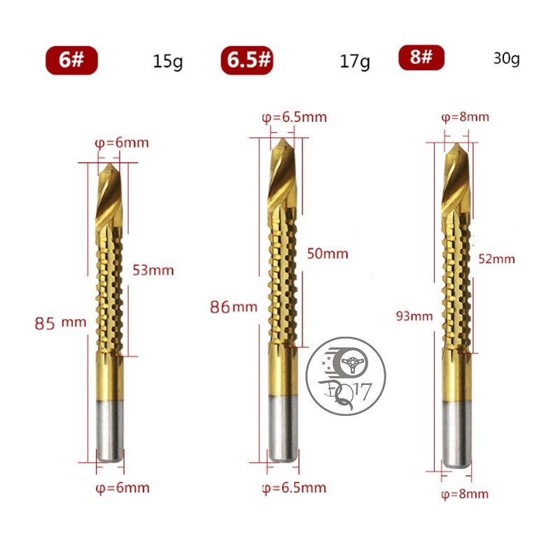 Mũi khoan kéo rãnh mọi bề mặt 3 - 8mm vật liệu thép HS4241 loại tốt