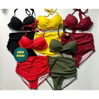 Bikini 2 mảnh nâng ngực kết hợp quần cạp cao