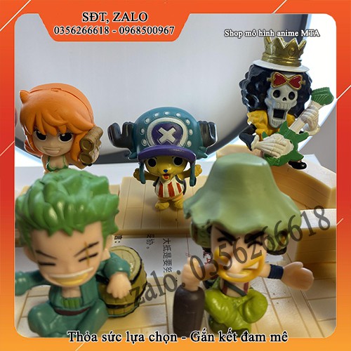 💖Tàu Sunny, Combo 9 Mô Hình One Piece team MŨ RƠM chibi siêu dễ thương. Hàng độc quyền tặng kèm VOUCHER KHUYẾN MÃI