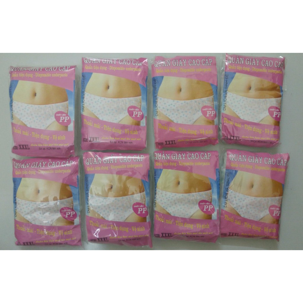 Túi 5 quần lót giấy sau sinh hoặc đi du lịch baby Hiền Trang