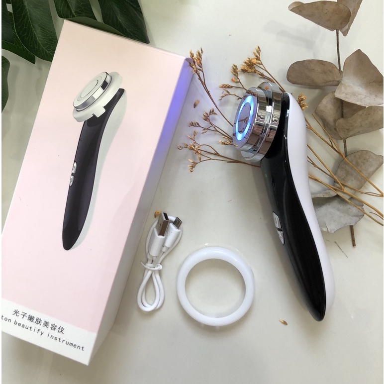 Máy điện di tinh chất đèn Led, mát xa nâng cơ đẩy dưỡng chất,Máy đẩy tinh chất ION dưỡng trắng Maxcare 2023