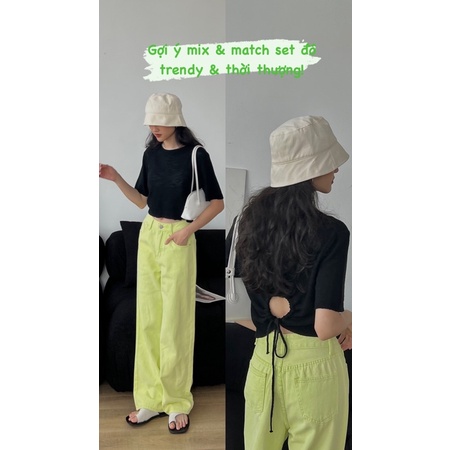 Quần jeans suông Mossqueen nhiều màu