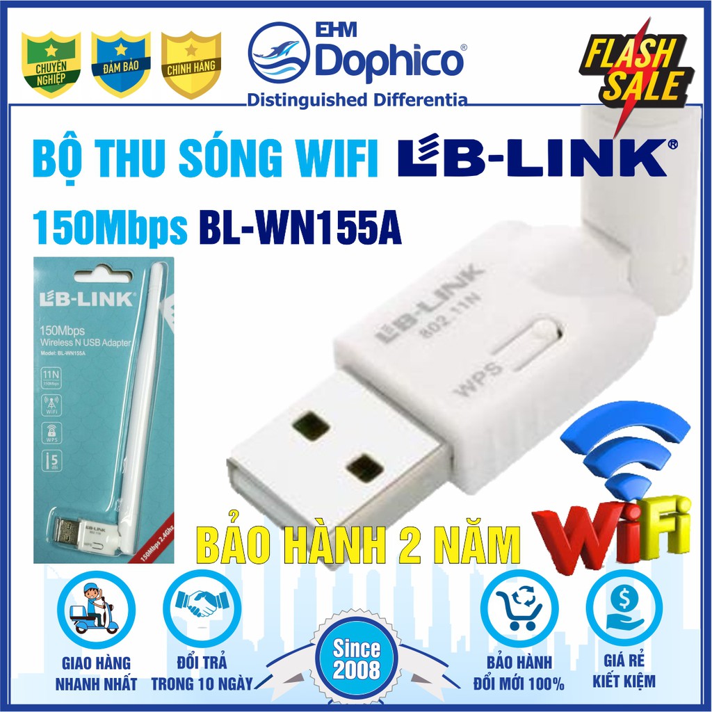 Bộ thu sóng Wifi LB-LINK BL-WN155 – CHÍNH HÃNG – Bảo hành 24 tháng – Tốc độ truyền tải 150Mbps