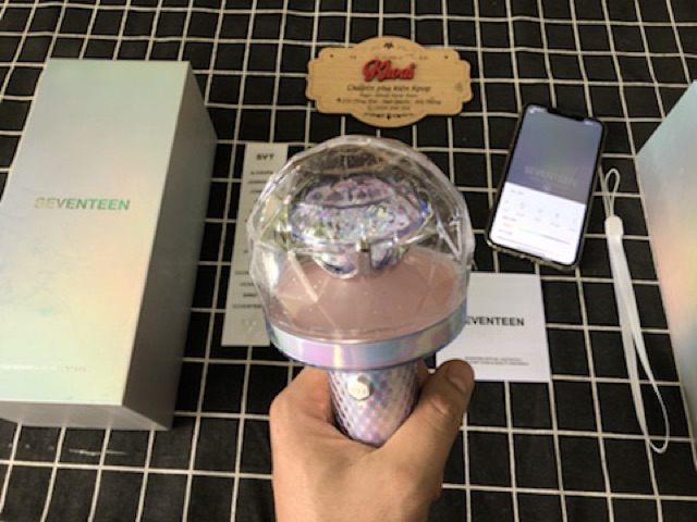 Lightstick Seventeen Ver 2 bắt Bluetooth đổi màu hàng Unoff (gậy cổ vũ) CARAT BONG VER 2