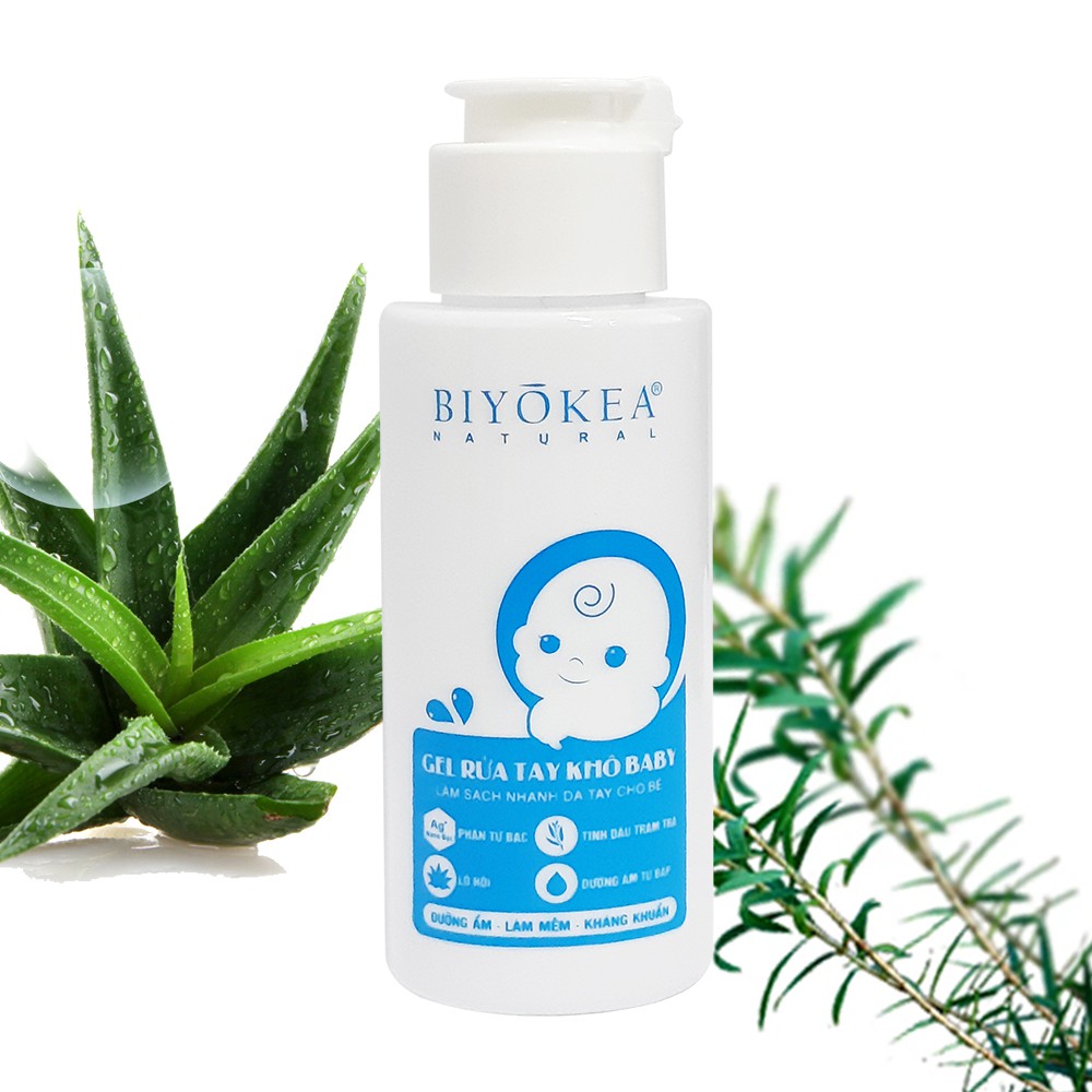 GEL RỬA TAY KHÔ KHÁNG KHUẨN CHO BÉ 80ML BIYOKEA