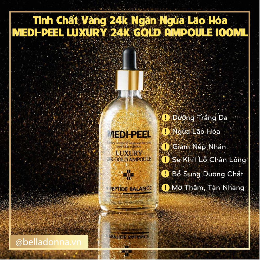 Tinh Chất Vàng 24K Ngăn Ngừa Lão Hóa Medi-Peel Luxury 24K Gold Ampoule 100ml