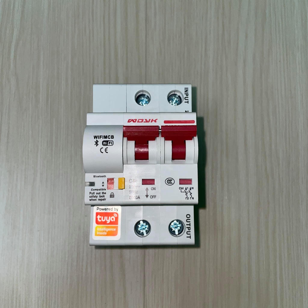 Aptomat thông minh wifi, CB cầu dao tổng thông minh tuya