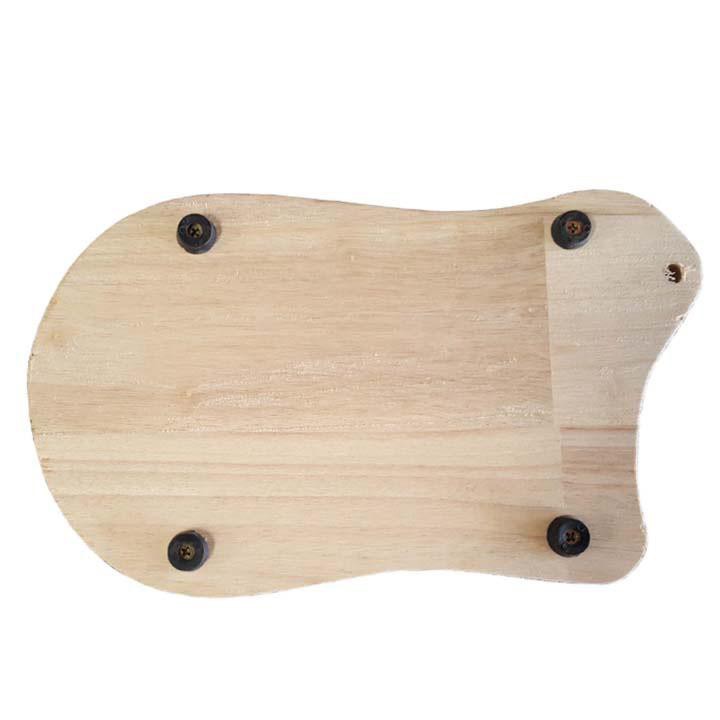 Chảo gang chống dính có đế gỗ làm bò bít tết  Dragon D009