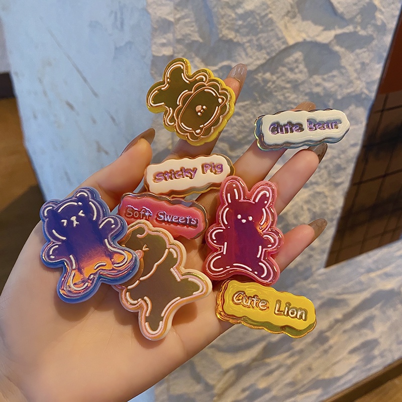 Kẹp Tóc Hình Gấu Kèm Gương Dễ Thương