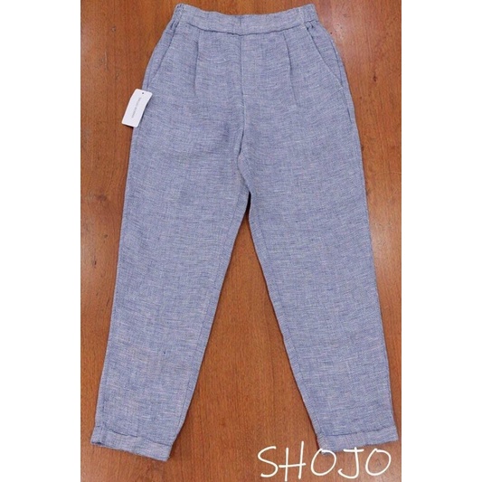 Quần tây form baggy vải linen hiệu SHOJO