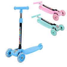 Xe scooter cho bé trượt scooter trẻ em ba bánh gấp gon có đèn phát sáng