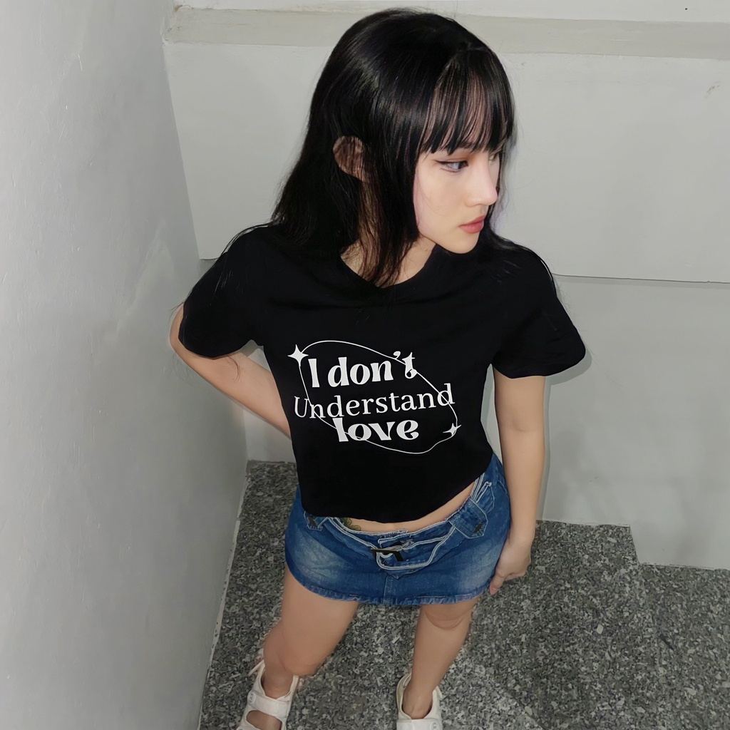 Áo croptop form fit WEARIT chất liệu cotton cao cấp kiểu dáng form ôm người năng động i understand love