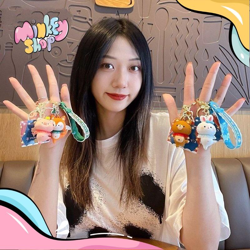 Móc Khóa Thú Nhảy Múa Cute Phụ Kiện Túi Xách Dễ Thương 02MKT - Minkey