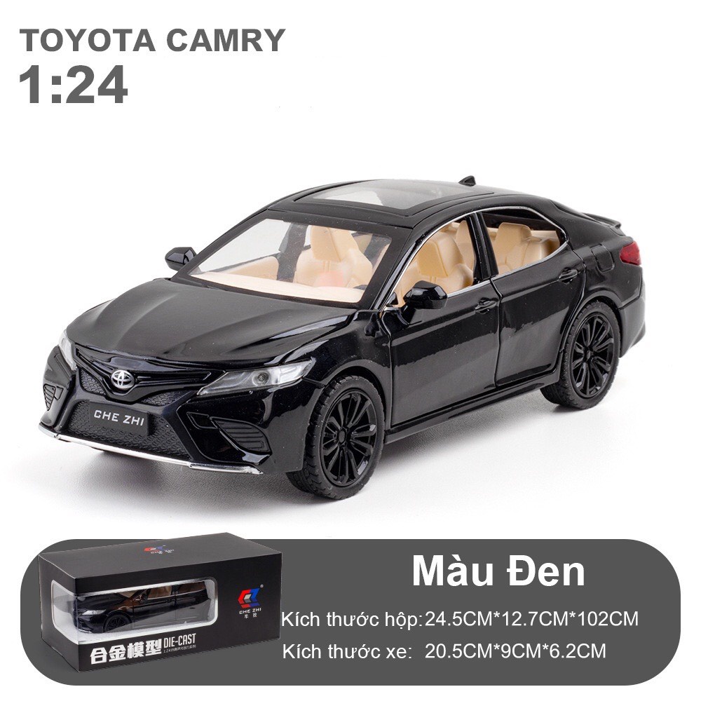 Mô hình Toyota Camry tỷ lệ 1:24 bằng hợp kim mở 4 cửa, cốp capo đèn và âm thanh