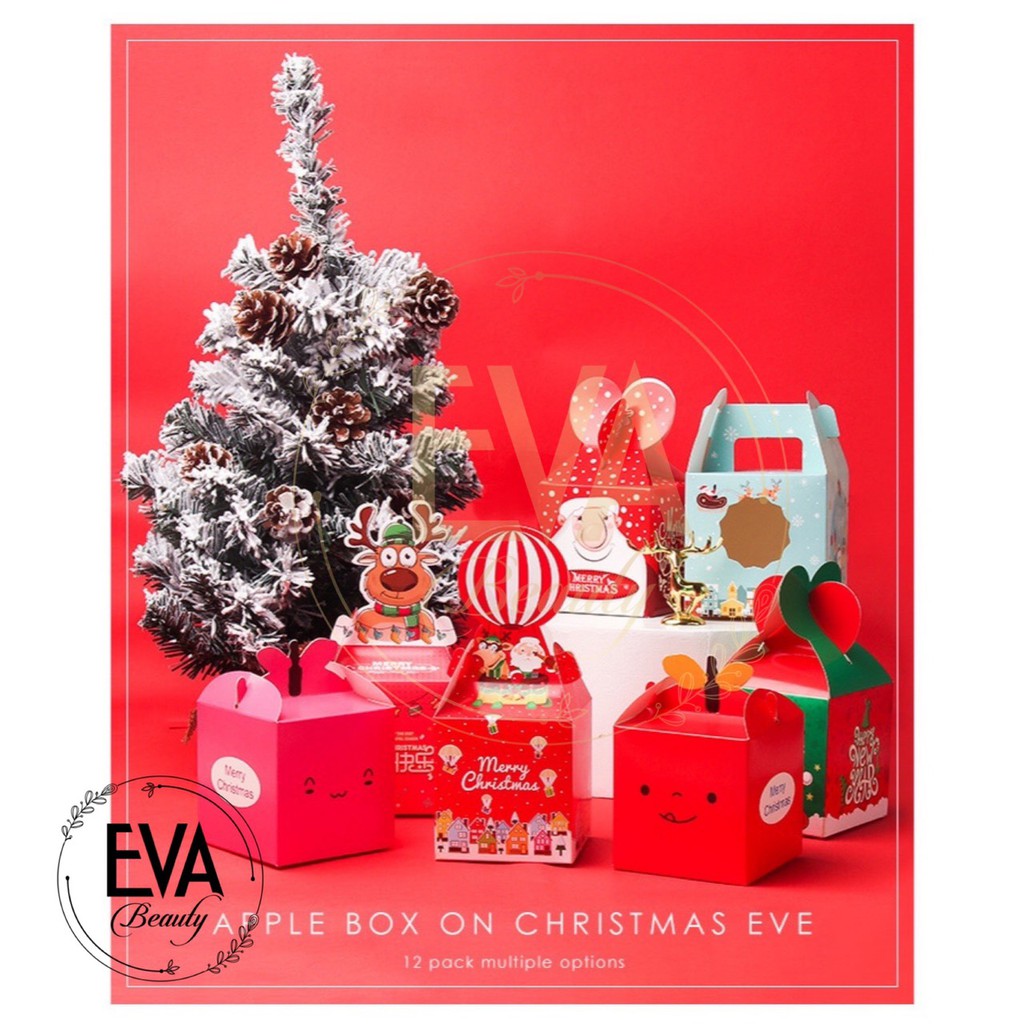 Hộp Giấy Đựng Quà Giáng Sinh / Hộp Quà Noel Hoạt Hình Xinh Xắn Nhiều Mẫu M2014