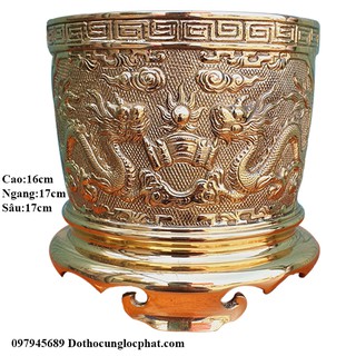 Bát Hương Trụ Bằng Đồng (4 cỡ)