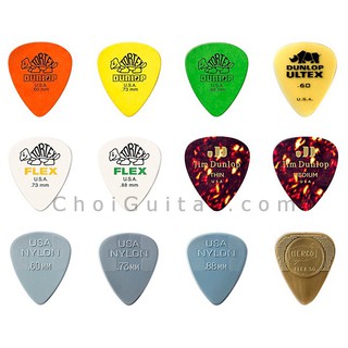 USA Dunlop - Bộ 12 phím, pick, móng gảy chuyên cho đàn Guitar thùng (móng gảy)