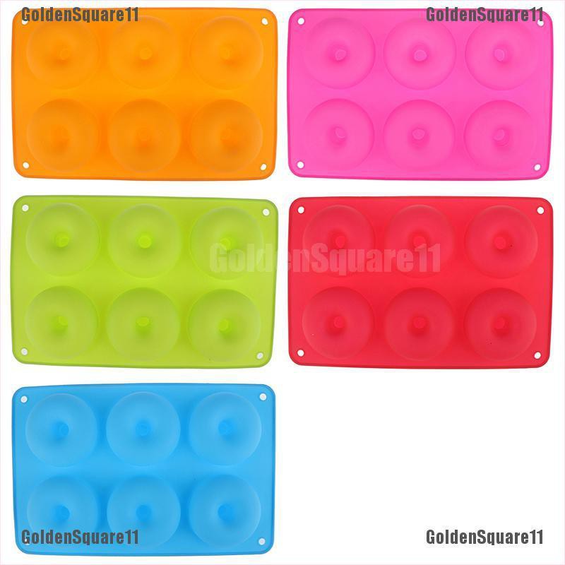 Khuôn Silicone 6 Ngăn Làm Bánh Donut DIY