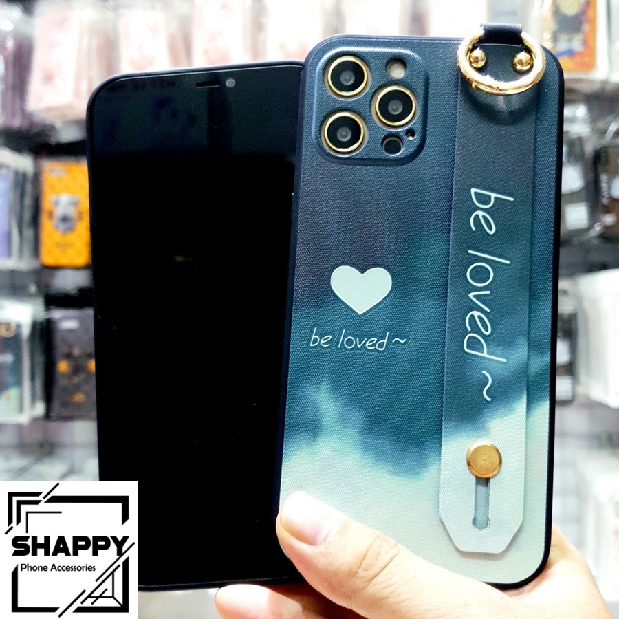 Ốp Lưng IPhone Be Loved Kèm Đeo Tay Viền Vuông Các Dòng 7Plus/8Plus/X/XS/XsMax/11/11ProMax/12ProMax [Shappy Shop]