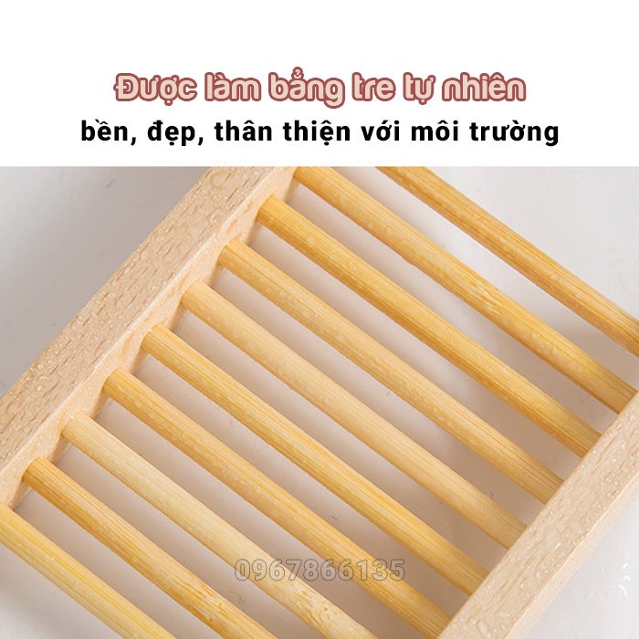 Giá gỗ đựng bánh xà bông, xà phòng tắm