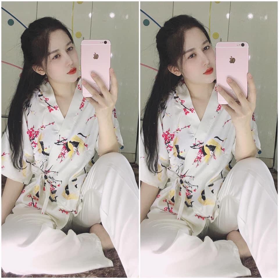 [ SATIN DÀI KIMONO ] ✪ BỘ NGỦ KIMONO TAY NGẮN QUẦN DÀI - MS01 ✪ | BigBuy360 - bigbuy360.vn