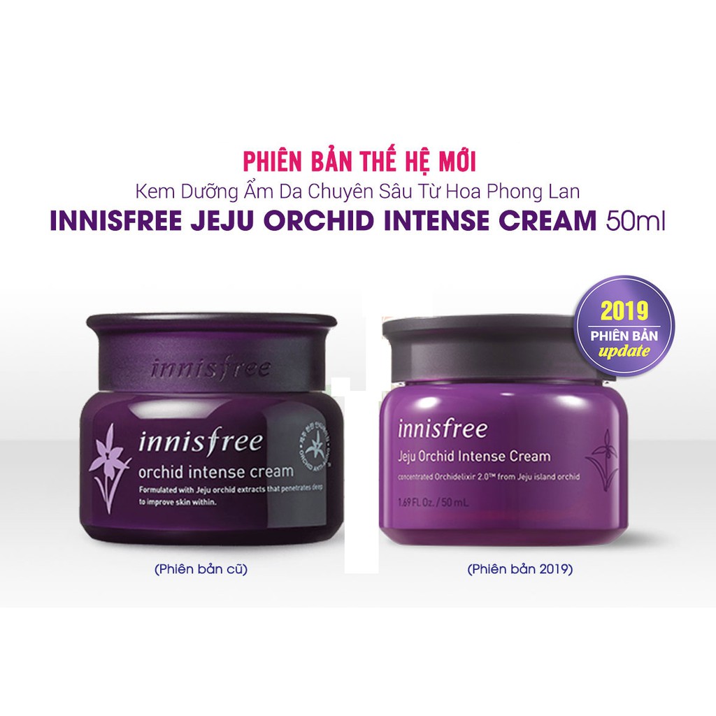 Kem Dưỡng Ẩm Chuyên Sâu Chiết Xuất Từ Hoa Phong Lan Innisfree Jeju Orchid Intense Cream 50ml