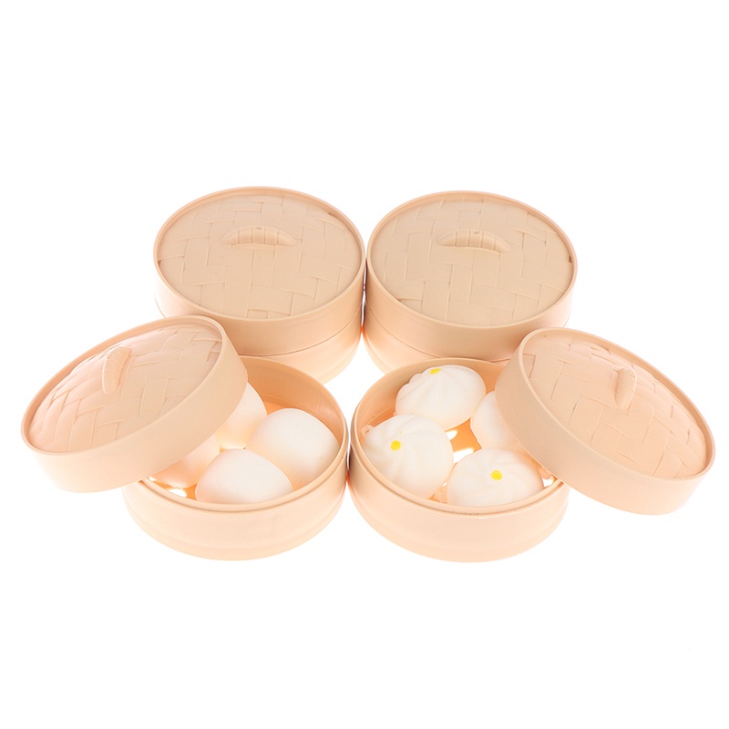 1 Bộ Đồ Chơi Xốp Squishy Giảm Stress Hình Bánh Bao Dễ Thương Cho Bé