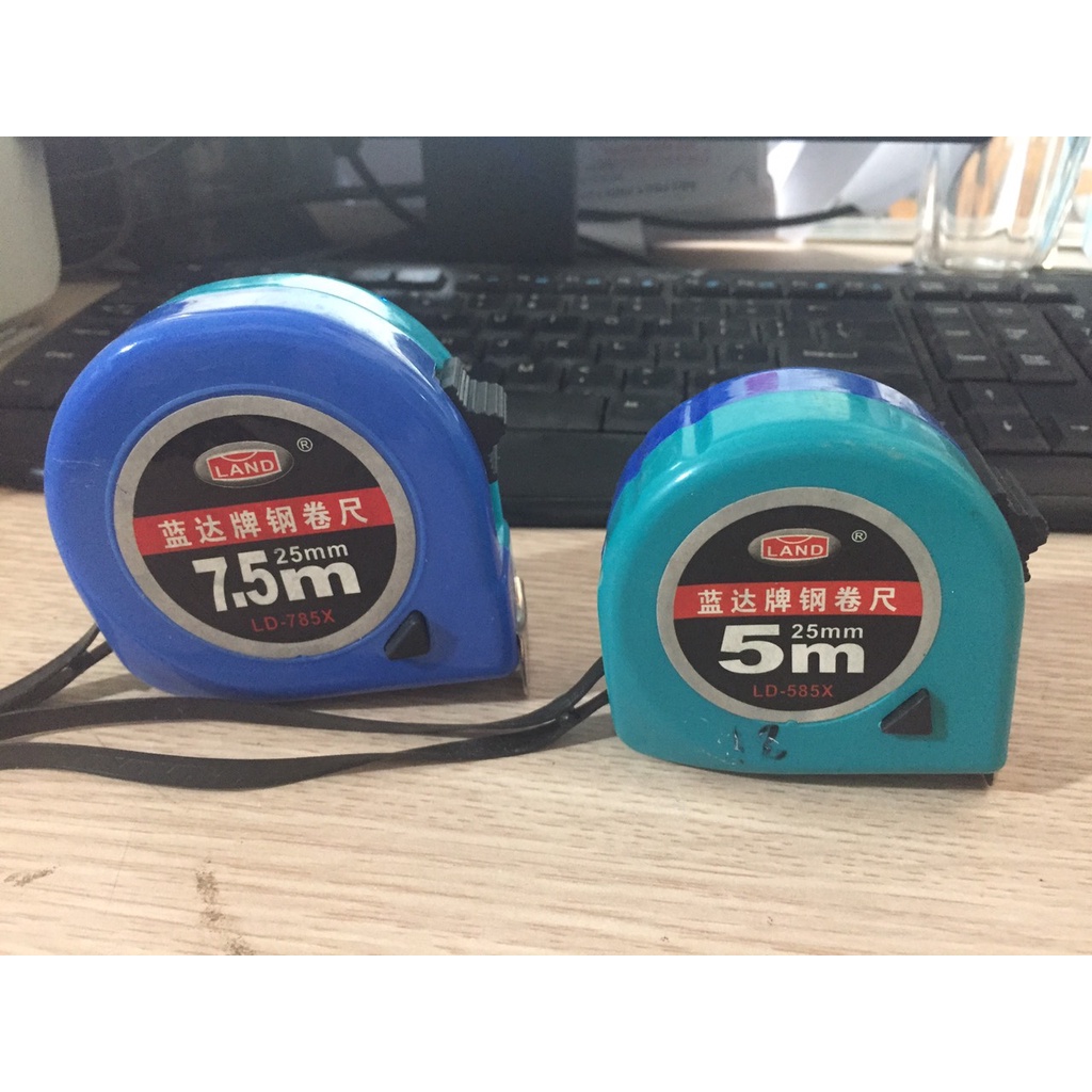 Thước dây/thước kéo Land dài 5m 7,5m số to, bản rộng