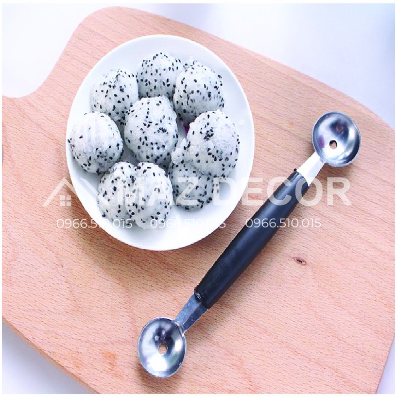 Muỗng thìa múc hai đầu tạo kiểu hình múc hoa quả - múc kem - múc trái cây