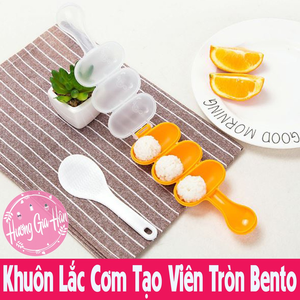 Khuôn Lắc Cơm Tạo Viên Tròn Bento - Tặng Kèm Thìa Xới Cơm