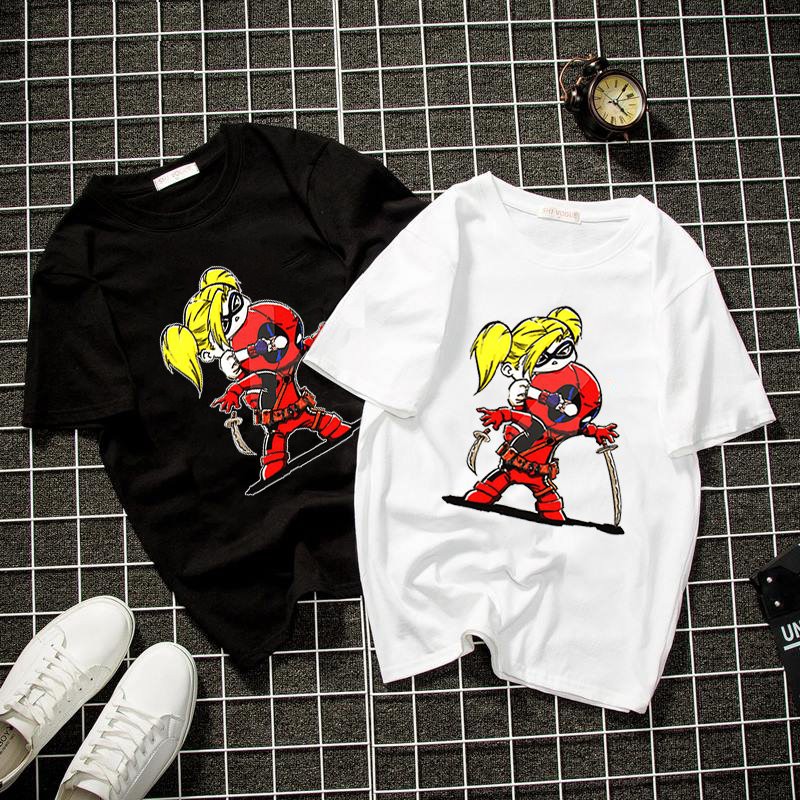 Áo thun unisex form rộng deadpool cõng bạn vải dày mịn 2019T1435