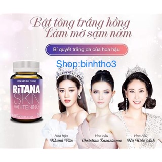 Ritana - viên uống trắng da, bật tông trắng hồng, làm mờ sạm nám, làm chậm lão hoá da, chống nắng từ bên trong (usa)
