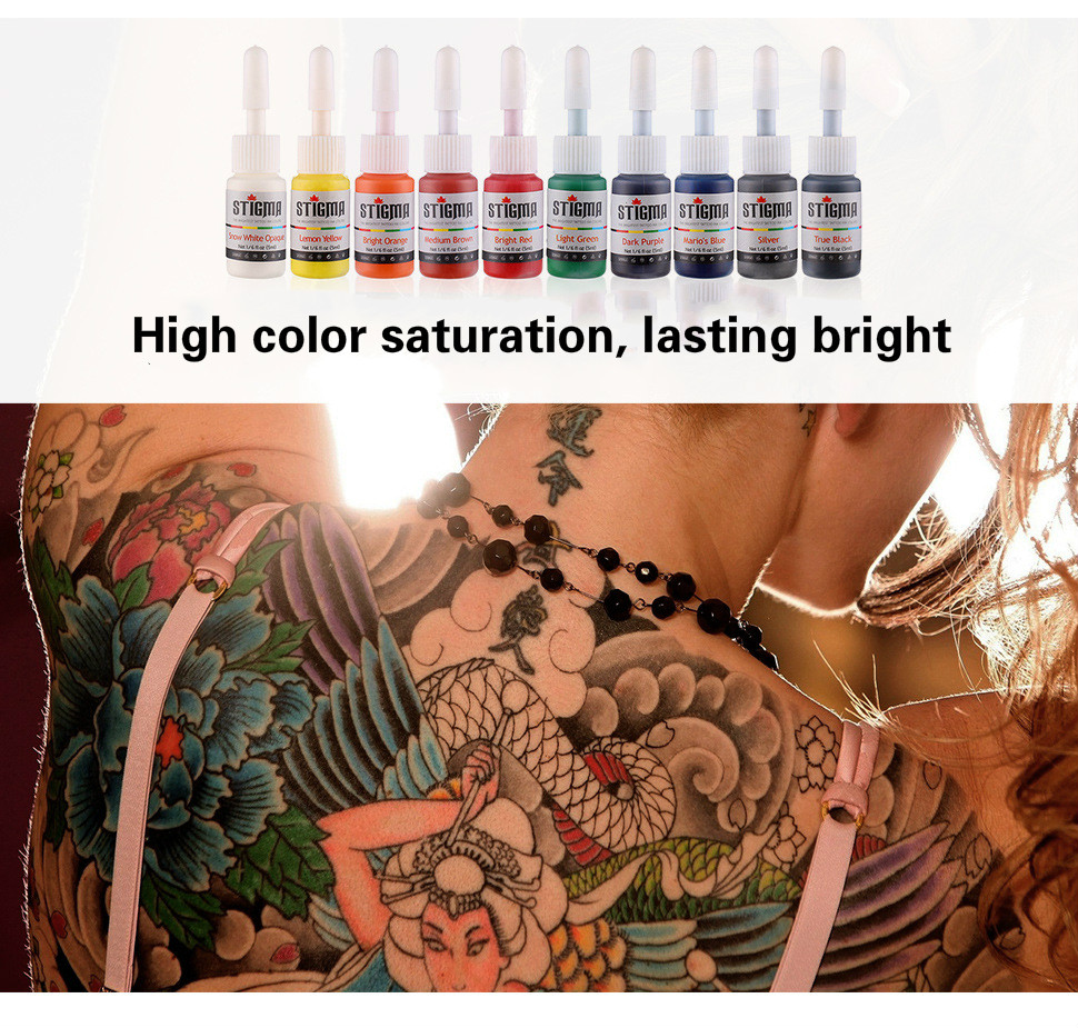 STIGMA 10 color suite (5ml) Preferred professional tattoo Ink makeup paint, available in body paint colors