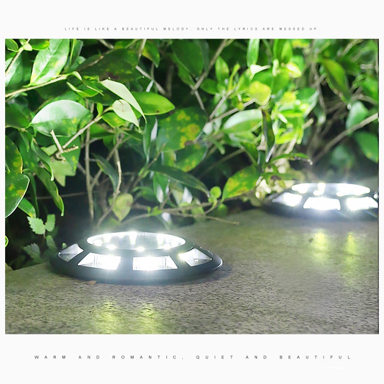 Mới Đèn LED 8 + 8 Bóng Năng Lượng Mặt Trời Chiếu Sáng Sân Vườn