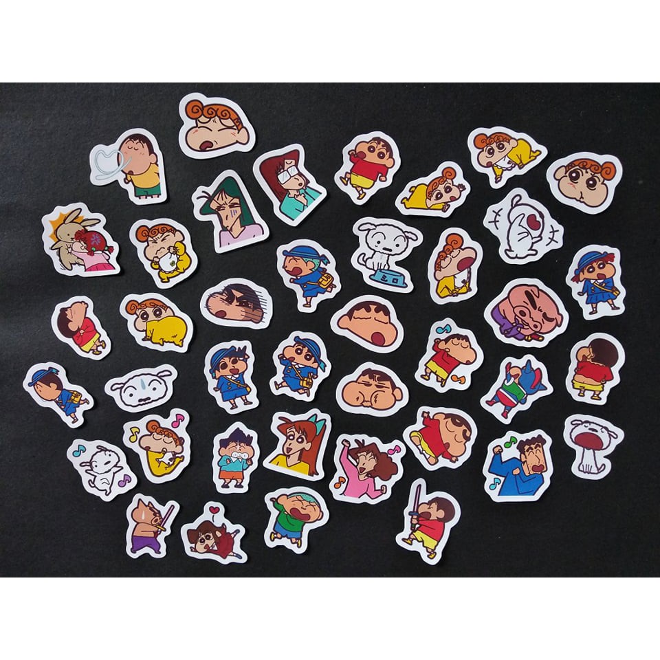 [SET 2] Bộ 40 sticker hoạt hình Shin cậu bé bút chì đáng yêu - LLD087 (Ảnh thật shop tự chụp)