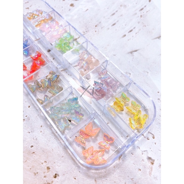 KHAY BƯỚM NHỰA XÀ CỪ 3D TRANG TRÍ MÓNG 🦋 - XIE dụng cụ nail&amp;mi 🦋