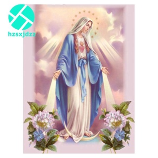Tranh đính đá trang trí hình Đức mẹ Maria độc đáo