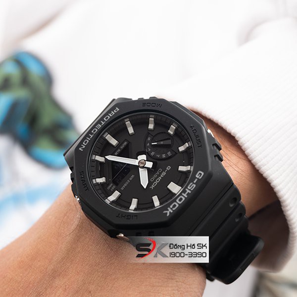 Đồng hồ nam dây nhựa Casio G-Shock chính hãng Anh khuê GA-2100-1ADR