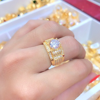 Nhẫn Hạt Đá Kiểu Dáng Sang Trọng Cho Nam và Nữ
